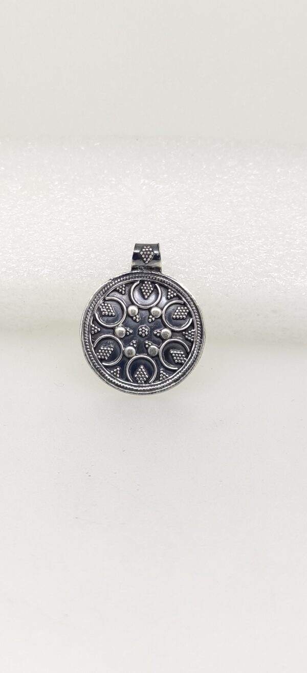 pd 36 scaled Traditional Oxidised Silver Pendant Sarafabazar
